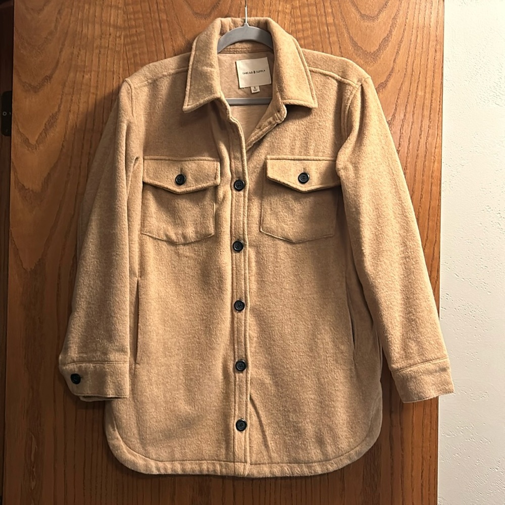 Thread and supply flannel shirt jacket size small